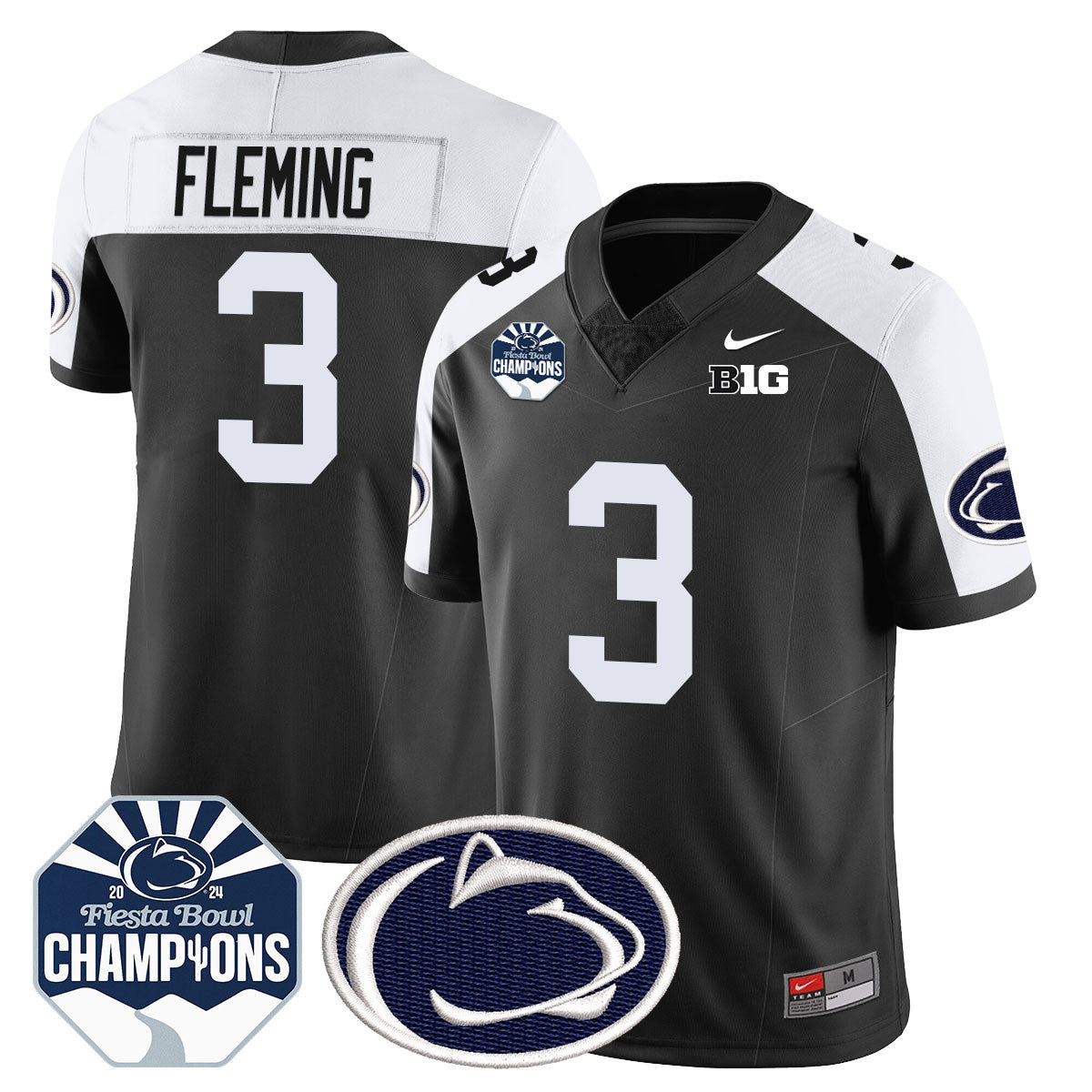Men Penn State Nittany Lions 2024 Fiesta Bowl Champions Jersey - All Stitched