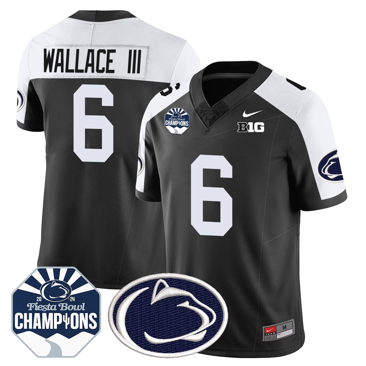 Men Penn State Nittany Lions 2024 Fiesta Bowl Champions Jersey - All Stitched