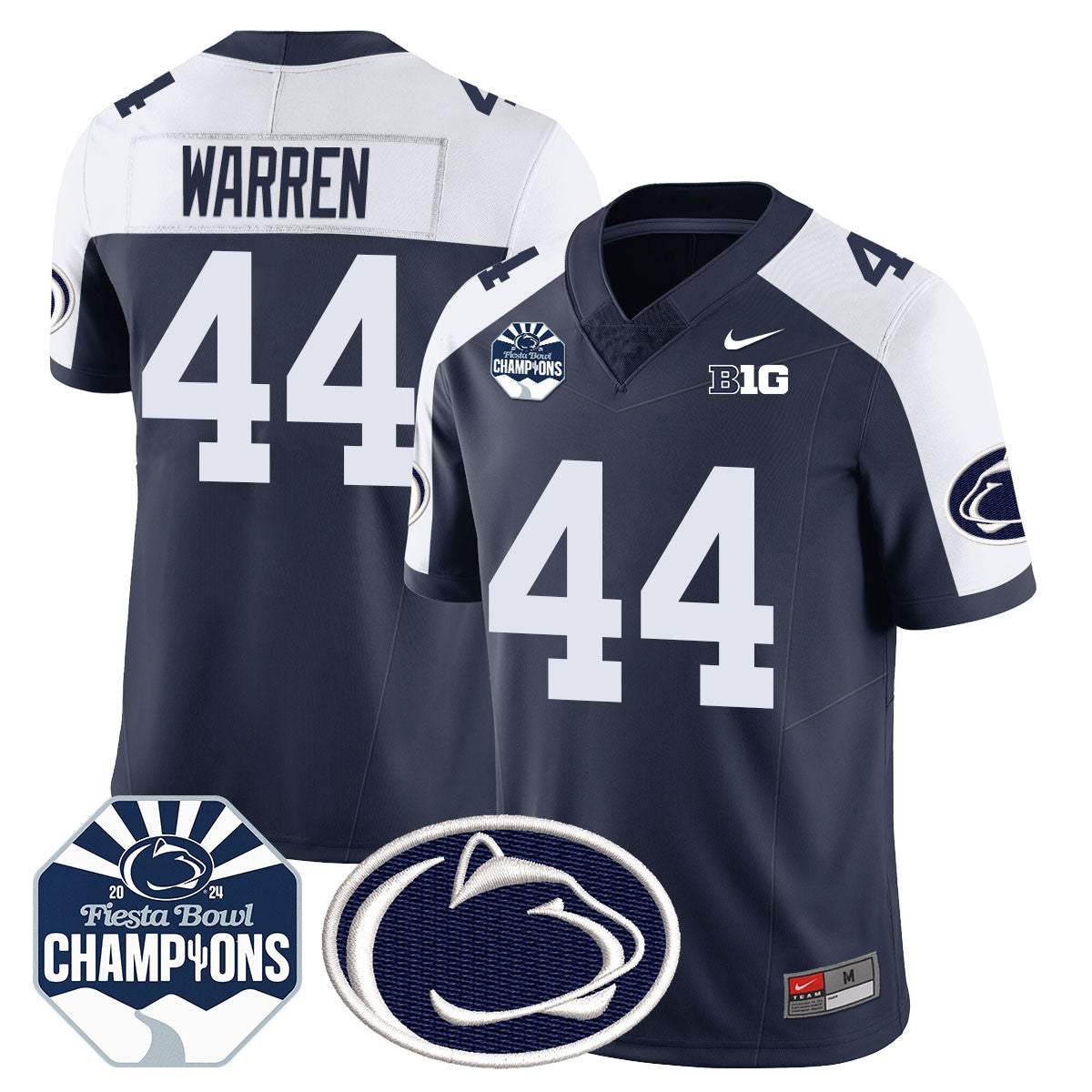 Men Penn State Nittany Lions 2024 Fiesta Bowl Champions Jersey - All Stitched