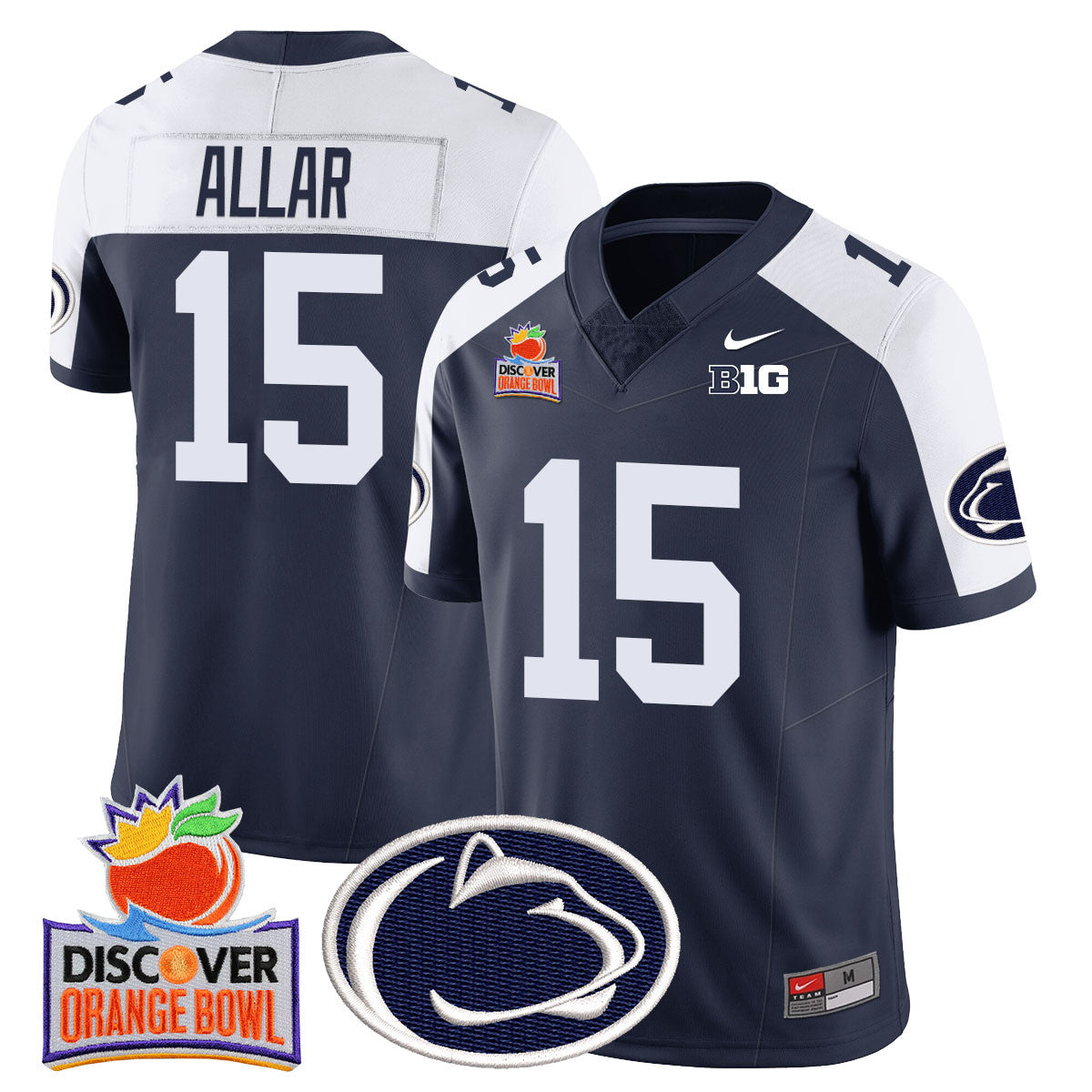 Men Penn State Nittany Lions 2024 Orange Bowl Jersey N1 - All Stitched