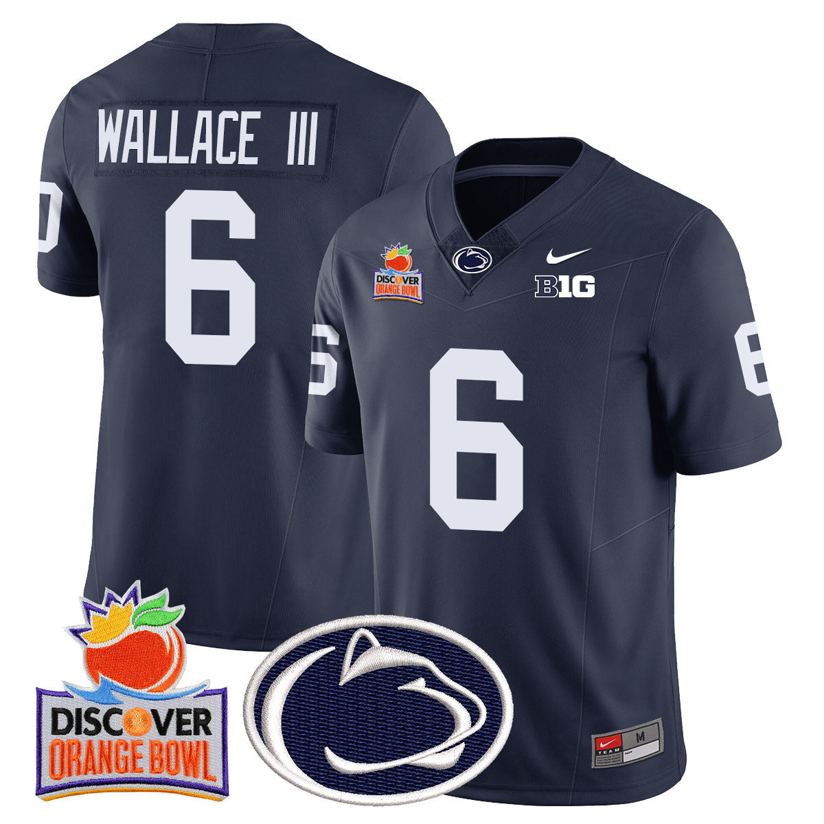 Men Penn State Nittany Lions 2024 Orange Bowl Jersey N1 - All Stitched