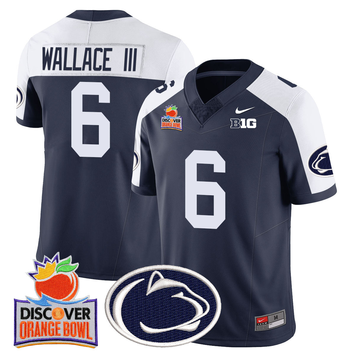 Men Penn State Nittany Lions 2024 Orange Bowl Jersey N1 - All Stitched