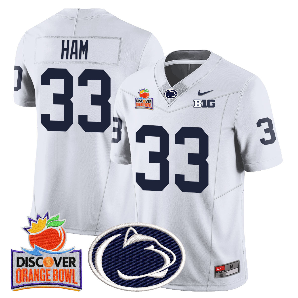 Men Penn State Nittany Lions 2024 Orange Bowl Jersey N1 - All Stitched