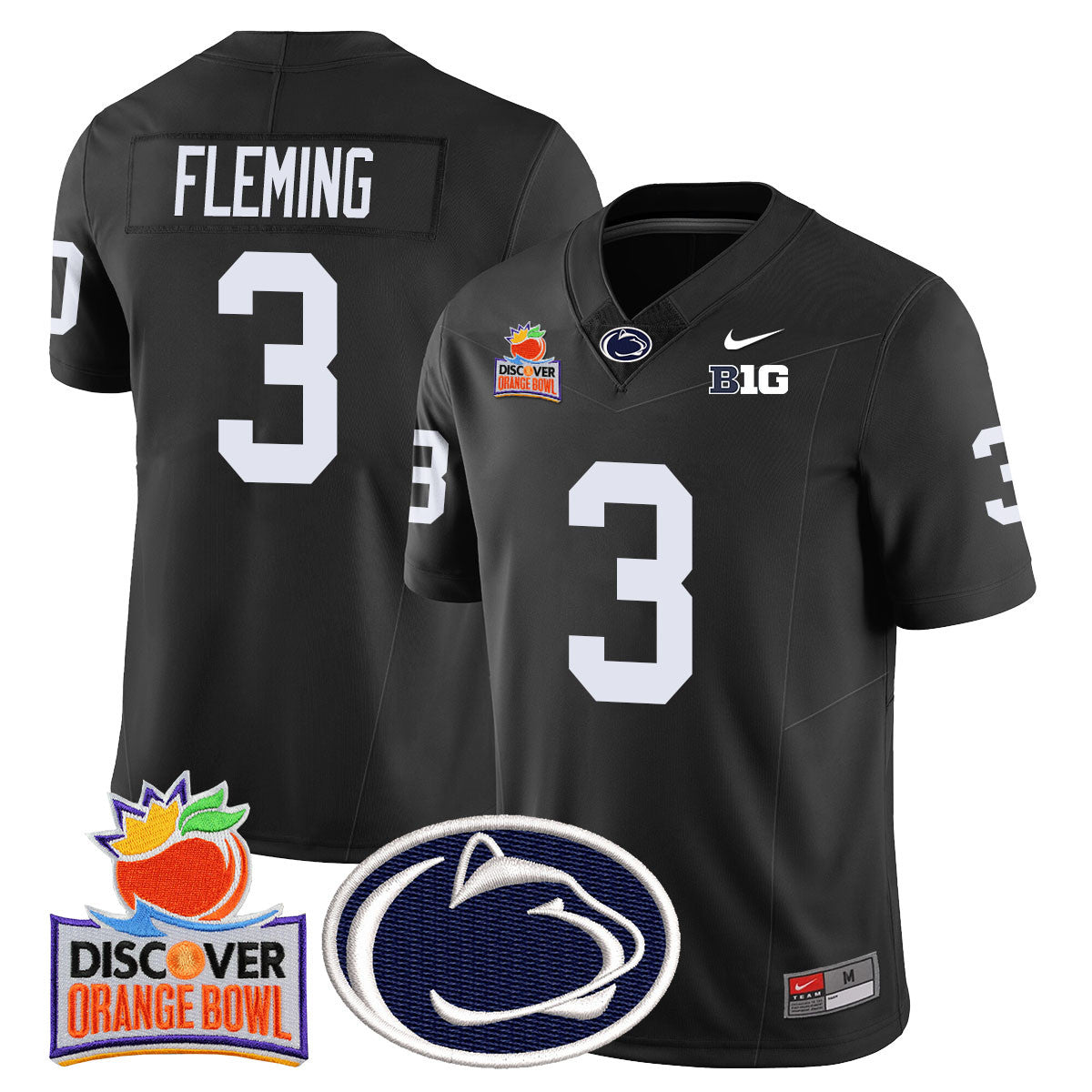 Men Penn State Nittany Lions 2024 Orange Bowl Jersey N1 - All Stitched