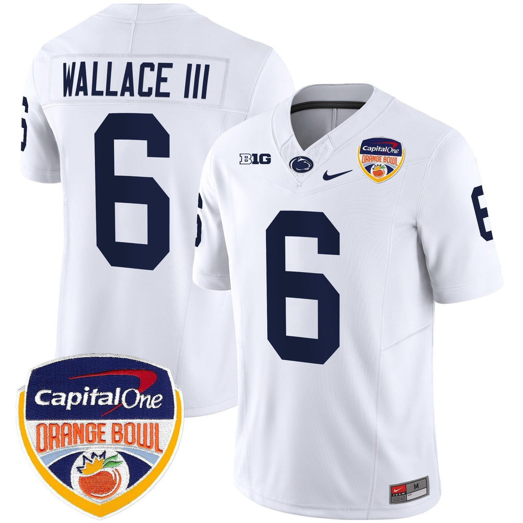 Men Penn State Nittany Lions Orange Bowl Patch Vapor Limited Jersey - All Stitched