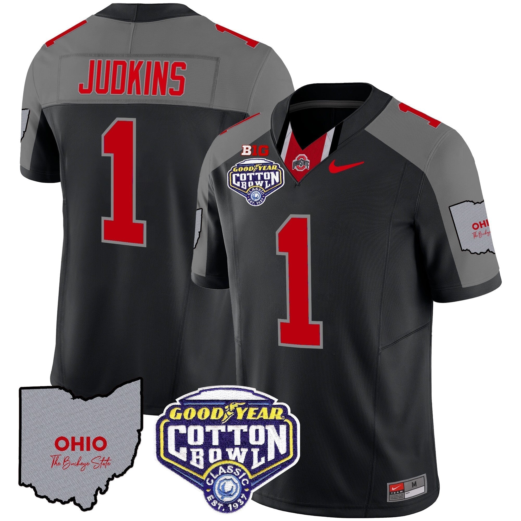 Men Ohio State Buckeyes Cotton Bowl Patch Vapor Limited Jersey - All Stitched