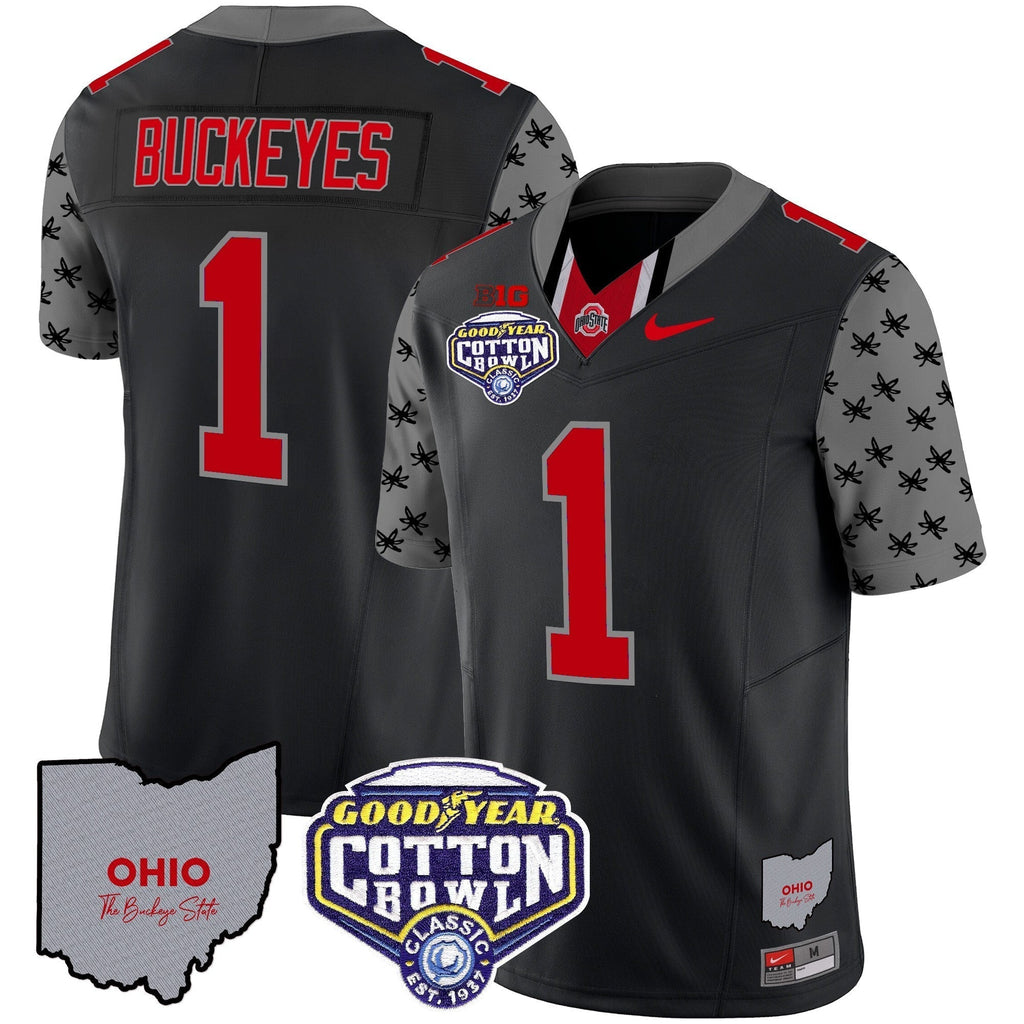 Men Ohio State Buckeyes Cotton Bowl Patch Vapor Limited Jersey - All Stitched