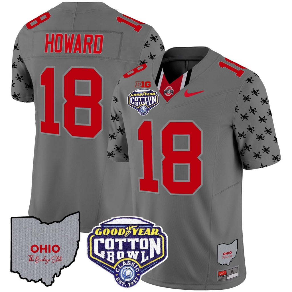 Men Ohio State Buckeyes Cotton Bowl Patch Vapor Limited Jersey - All Stitched
