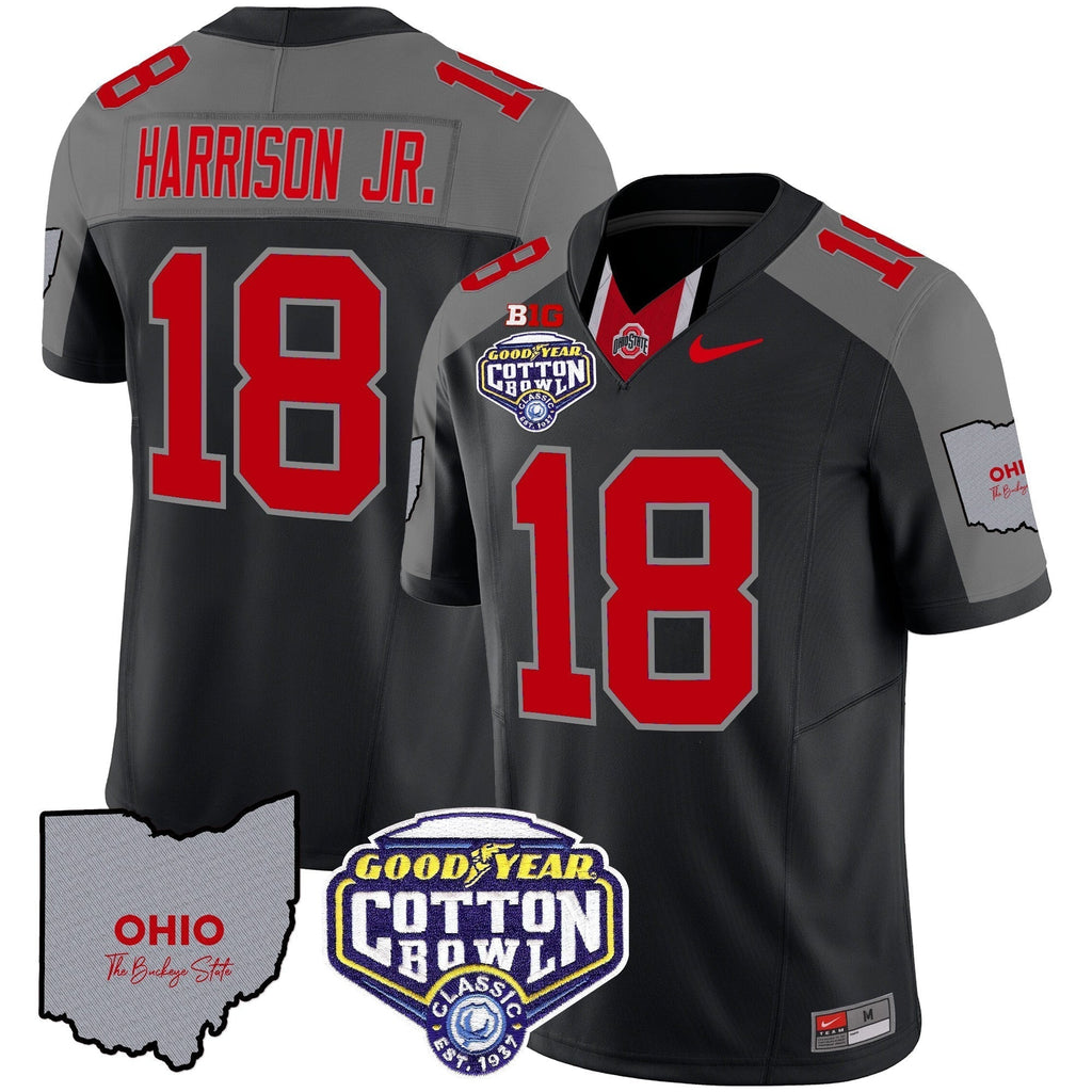 Men Ohio State Buckeyes Cotton Bowl Patch Vapor Limited Jersey - All Stitched