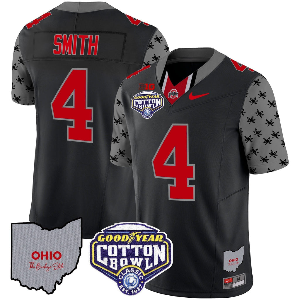 Men Ohio State Buckeyes Cotton Bowl Patch Vapor Limited Jersey - All Stitched