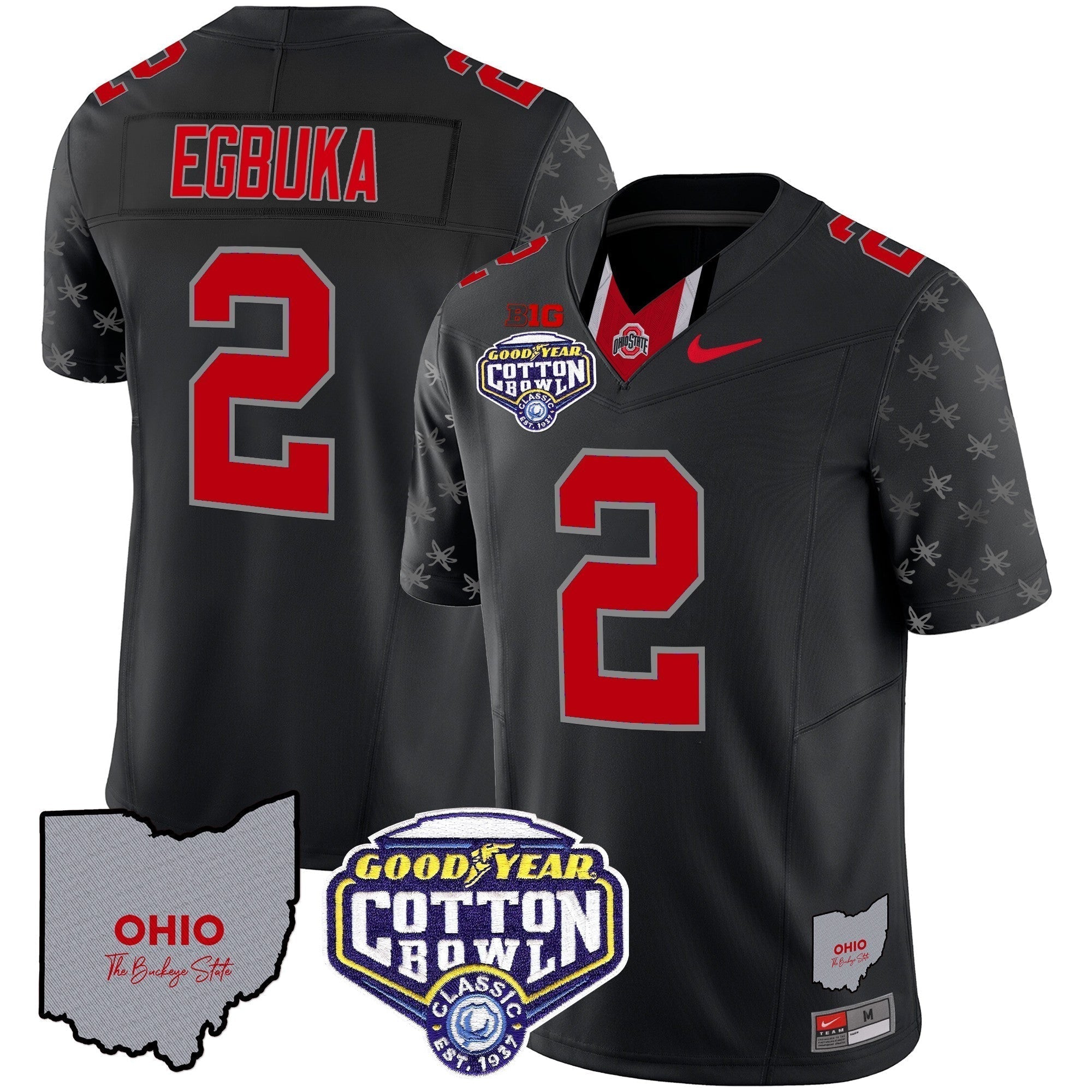 Men Ohio State Buckeyes Cotton Bowl Patch Vapor Limited Jersey - All Stitched