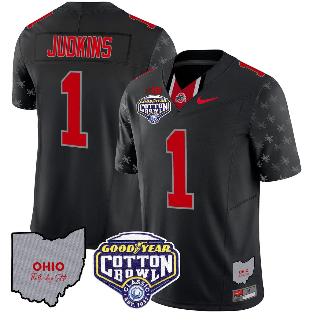 Men Ohio State Buckeyes Cotton Bowl Patch Vapor Limited Jersey - All Stitched