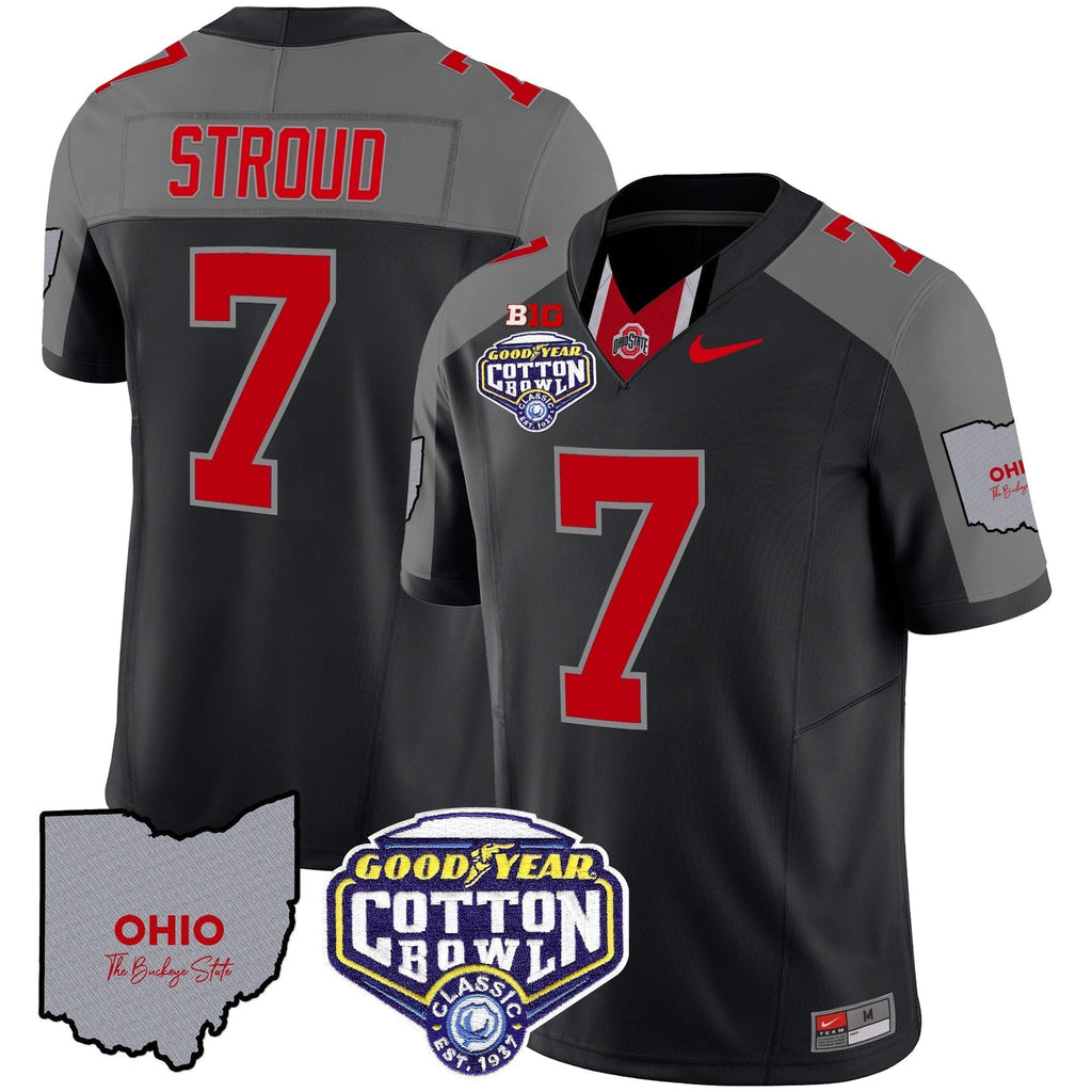 Men Ohio State Buckeyes Cotton Bowl Patch Vapor Limited Jersey - All Stitched