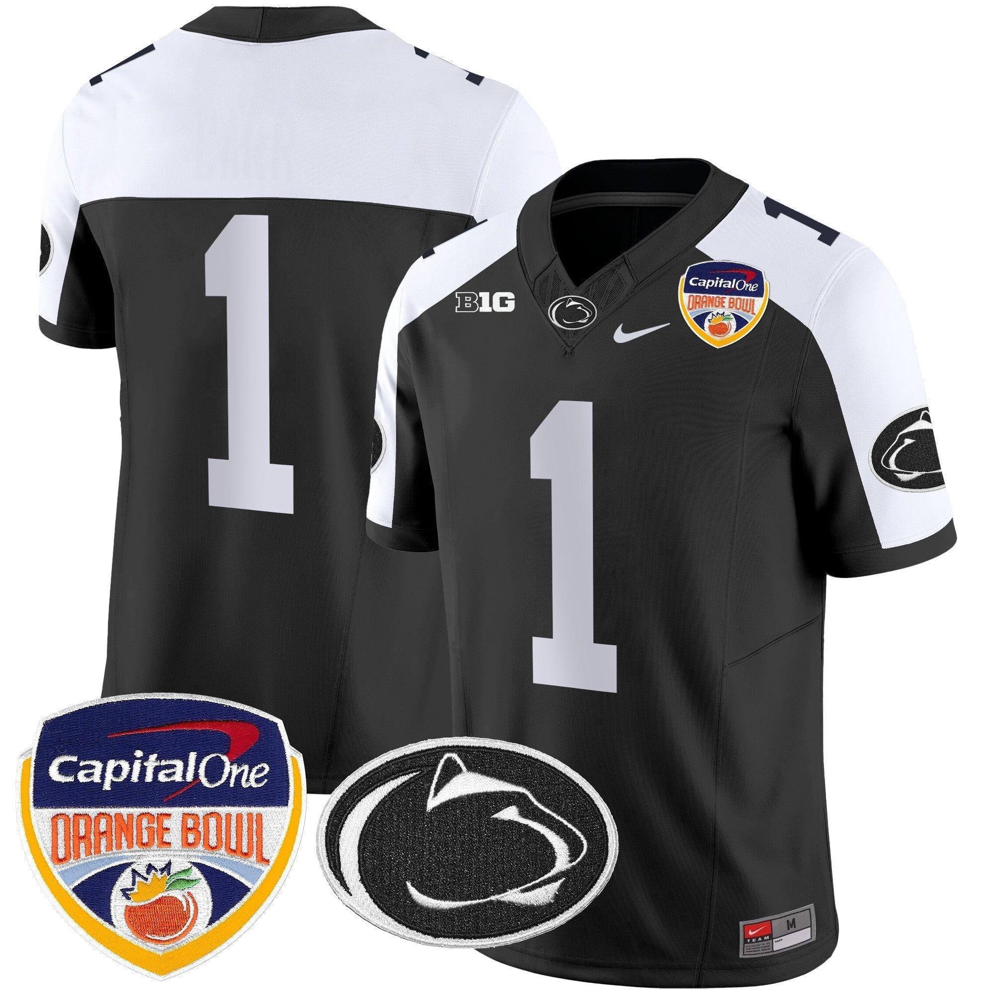 Men Penn State Nittany Lions Orange Bowl Patch Vapor Limited Jersey - All Stitched