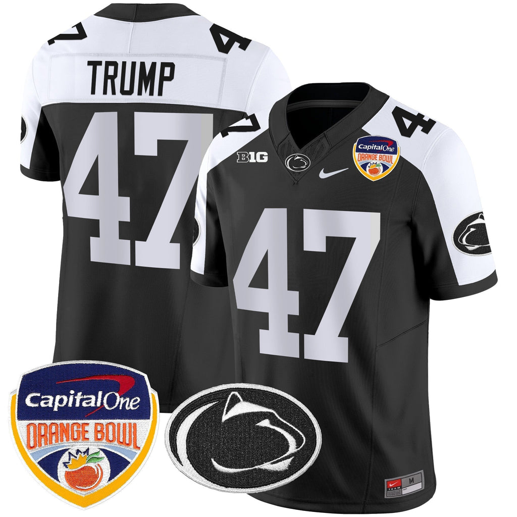 Men Penn State Nittany Lions Orange Bowl Patch Vapor Limited Jersey - All Stitched