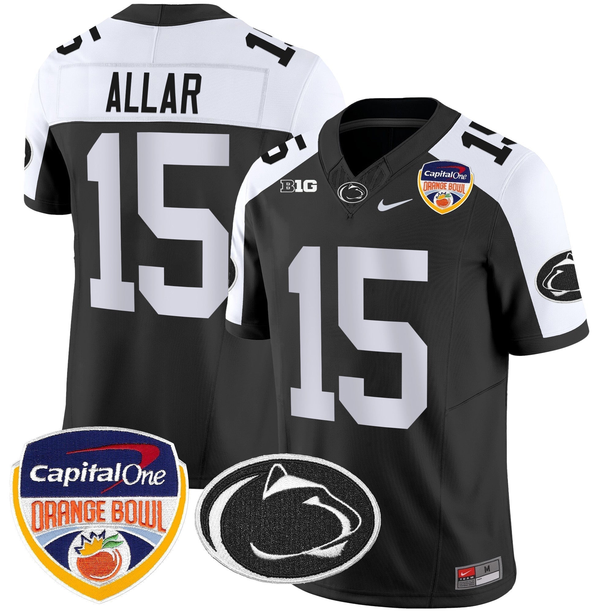 Men Penn State Nittany Lions Orange Bowl Patch Vapor Limited Jersey - All Stitched