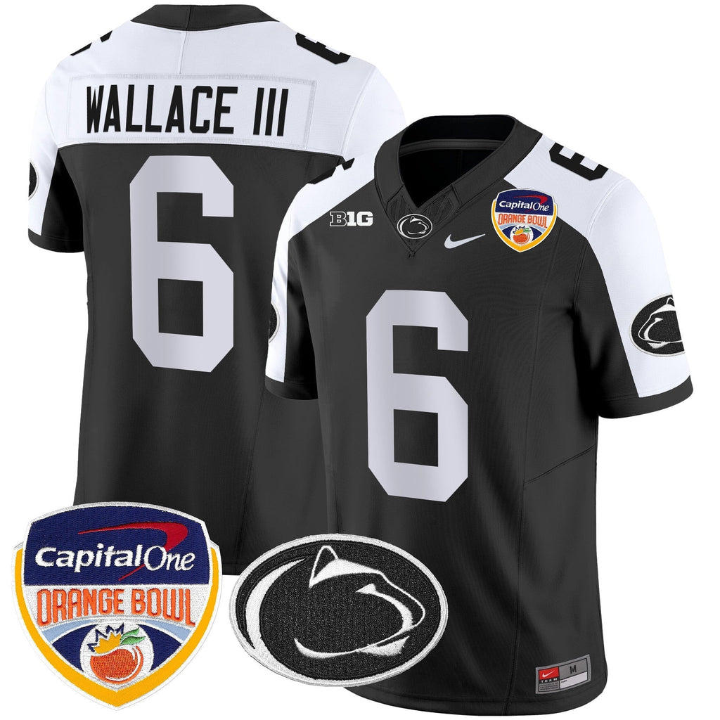 Men Penn State Nittany Lions Orange Bowl Patch Vapor Limited Jersey - All Stitched