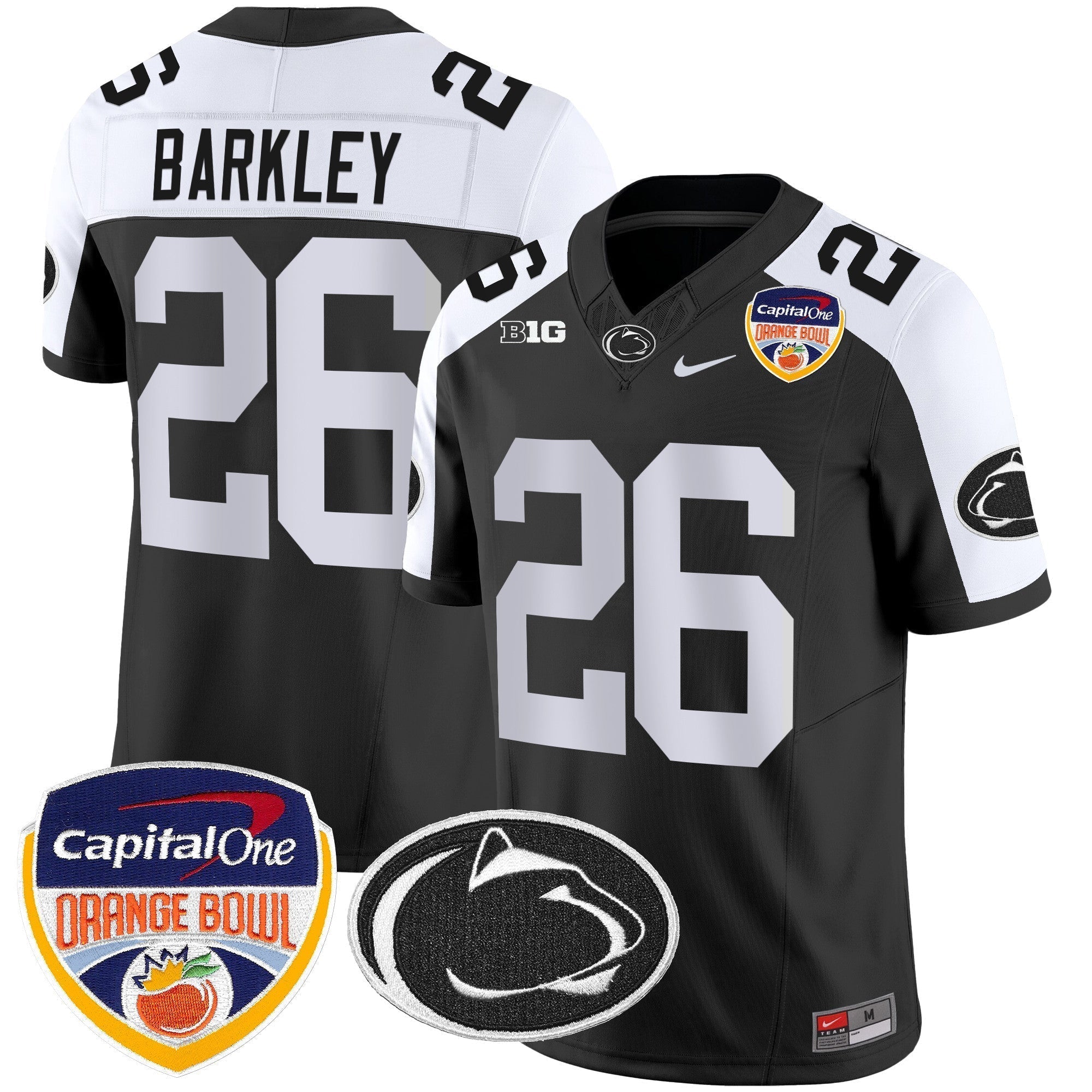 Men Penn State Nittany Lions Orange Bowl Patch Vapor Limited Jersey - All Stitched
