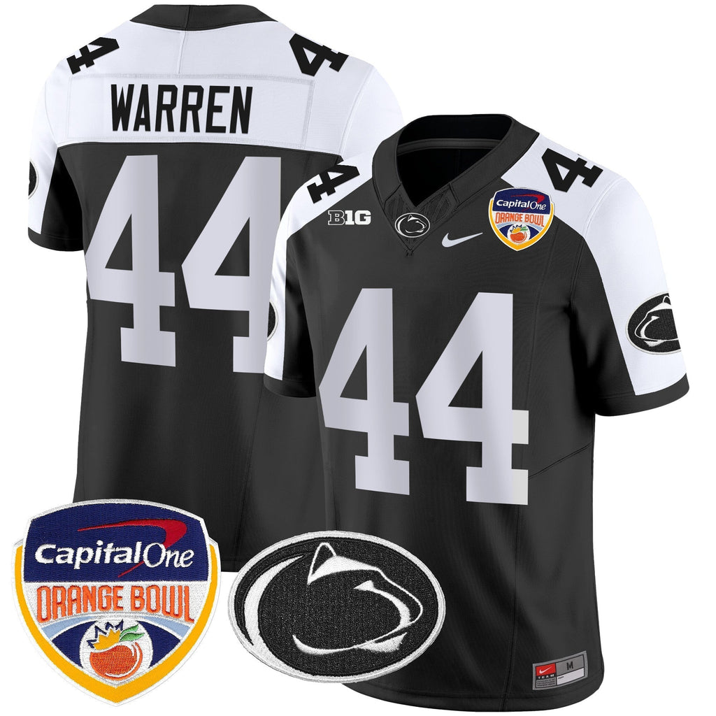 Men Penn State Nittany Lions Orange Bowl Patch Vapor Limited Jersey - All Stitched