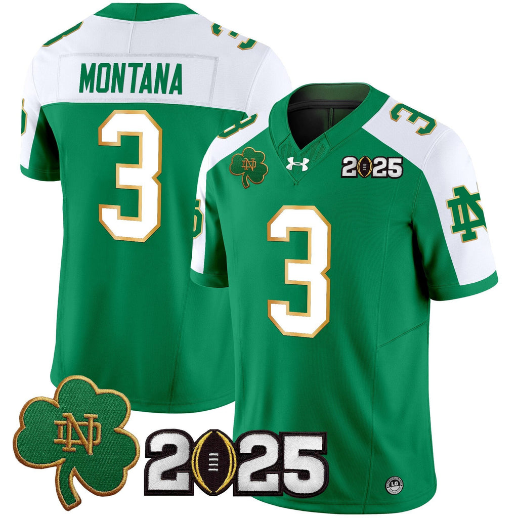 Men Notre Dame Fighting Irish 2025 CFP Final Patch Vapor Limited Jersey - All Stitched