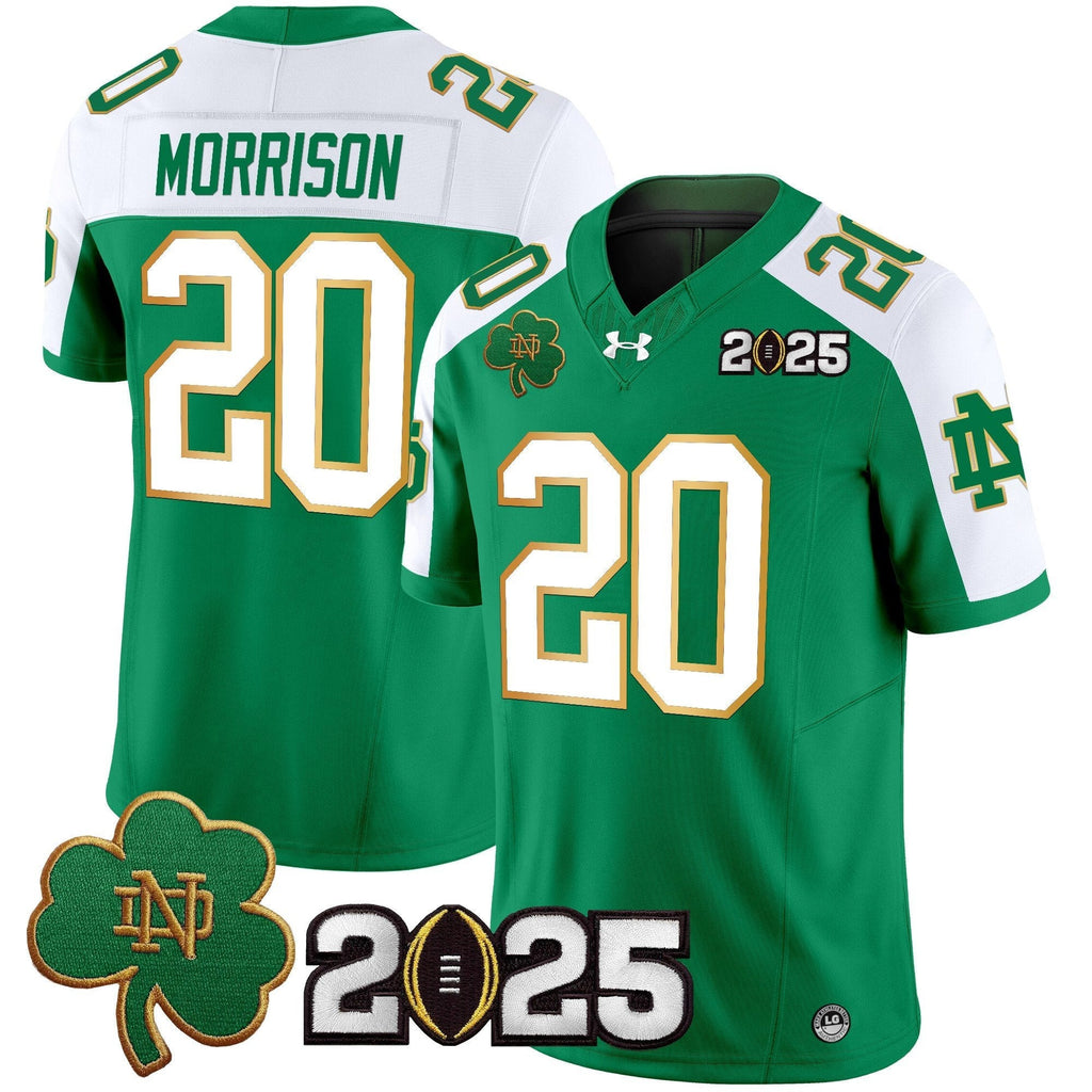 Men Notre Dame Fighting Irish 2025 CFP Final Patch Vapor Limited Jersey - All Stitched