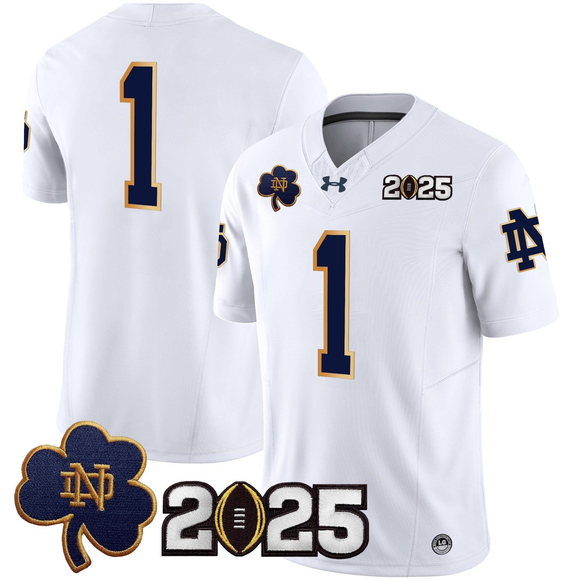 Men Notre Dame Fighting Irish 2025 CFP Final Patch Vapor Limited Jersey - All Stitched