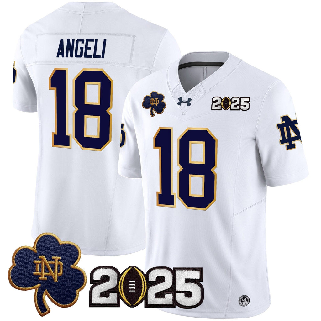 Men Notre Dame Fighting Irish 2025 CFP Final Patch Vapor Limited Jersey - All Stitched
