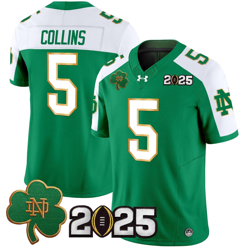 Men Notre Dame Fighting Irish 2025 CFP Final Patch Vapor Limited Jersey - All Stitched