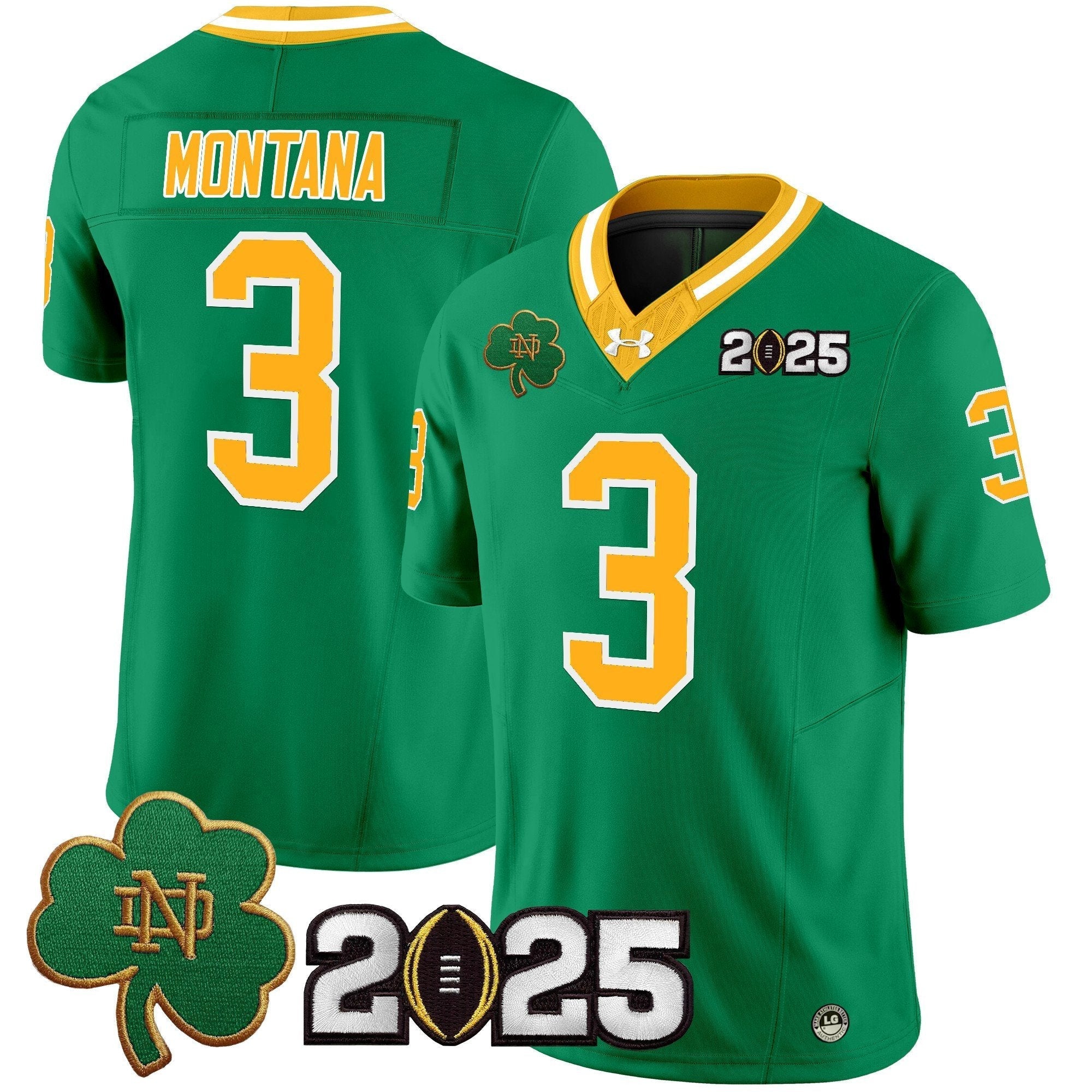Men Notre Dame Fighting Irish 2025 CFP Final Patch Vapor Limited Jersey - All Stitched