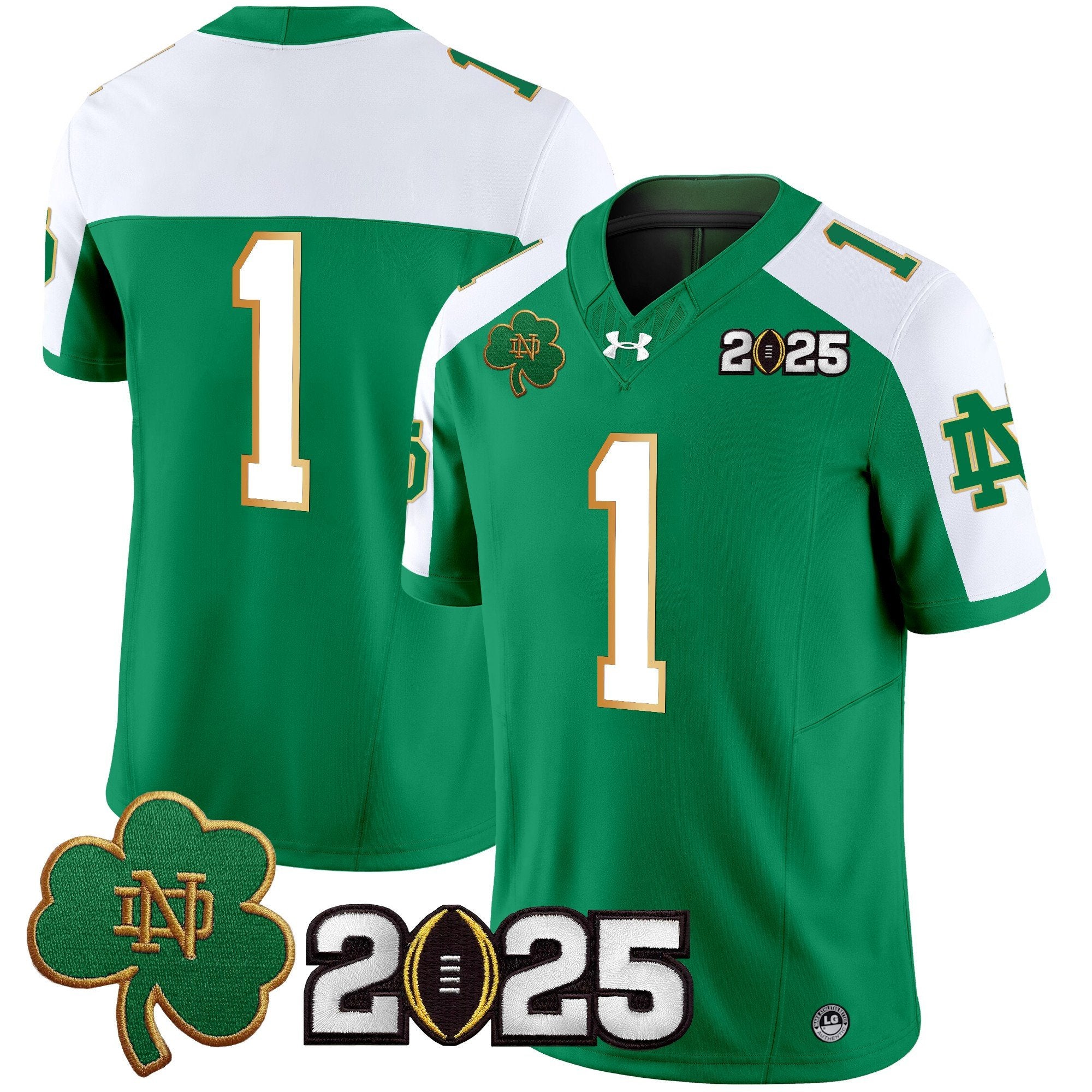 Men Notre Dame Fighting Irish 2025 CFP Final Patch Vapor Limited Jersey - All Stitched