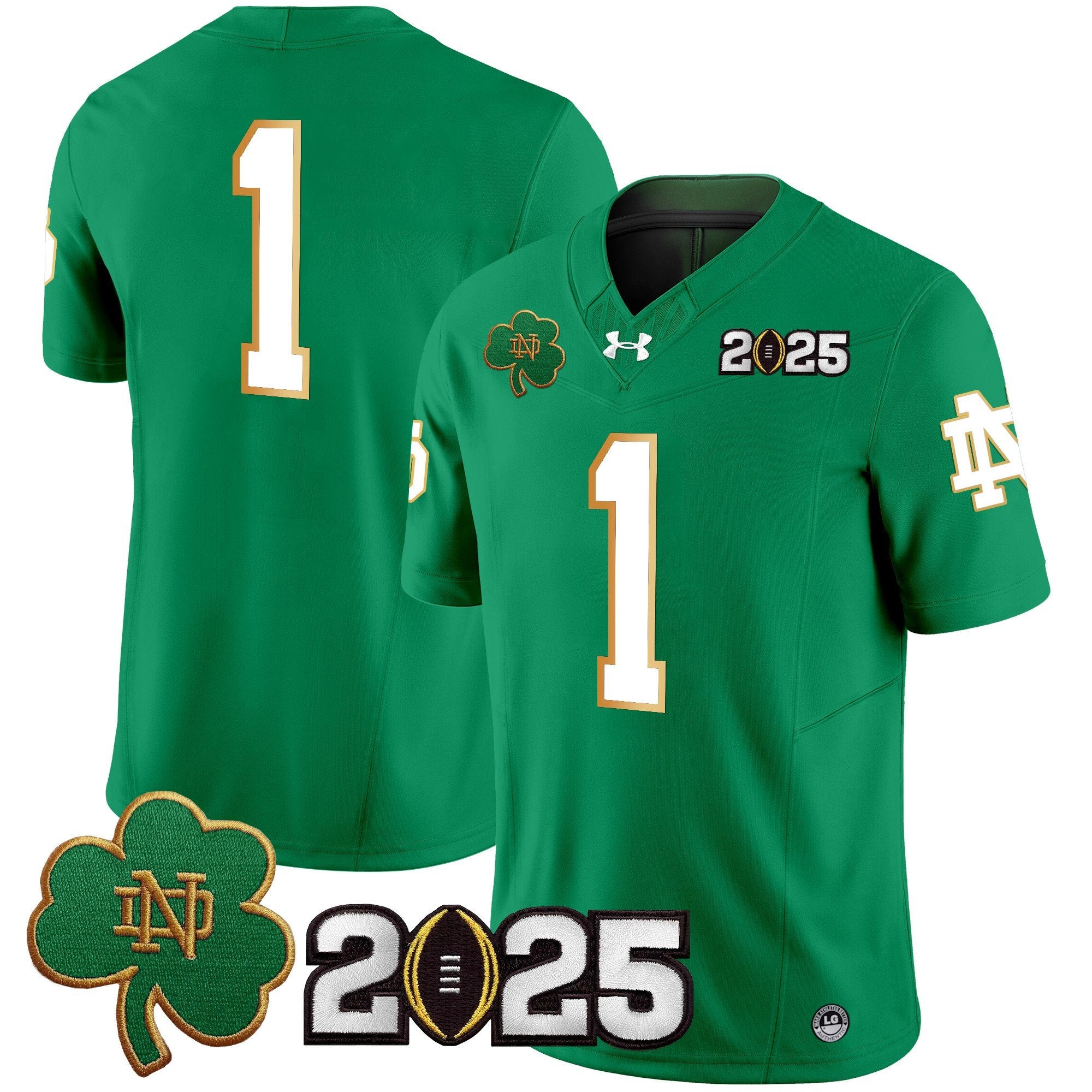 Men Notre Dame Fighting Irish 2025 CFP Final Patch Vapor Limited Jersey - All Stitched