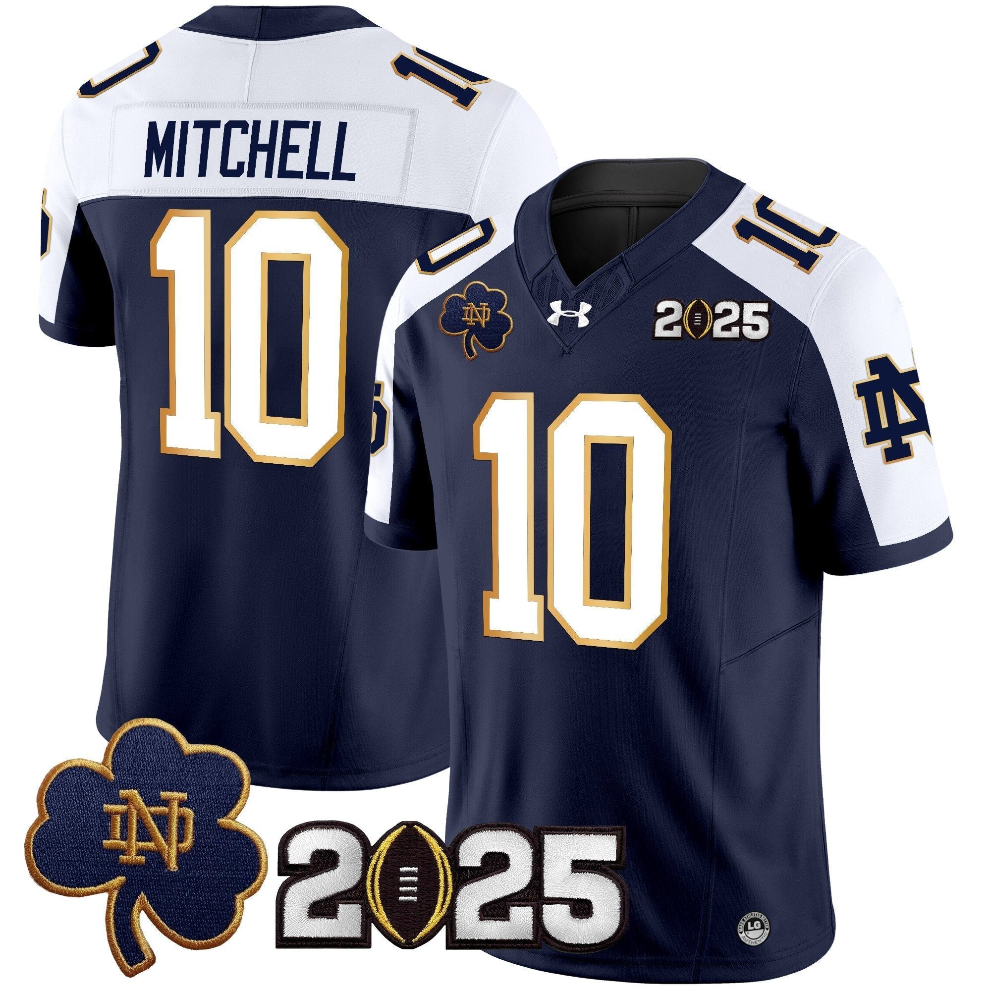Men Notre Dame Fighting Irish 2025 CFP Final Patch Vapor Limited Jersey - All Stitched