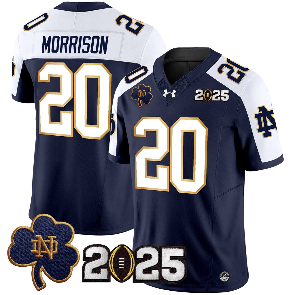 Men Notre Dame Fighting Irish 2025 CFP Final Patch Vapor Limited Jersey - All Stitched