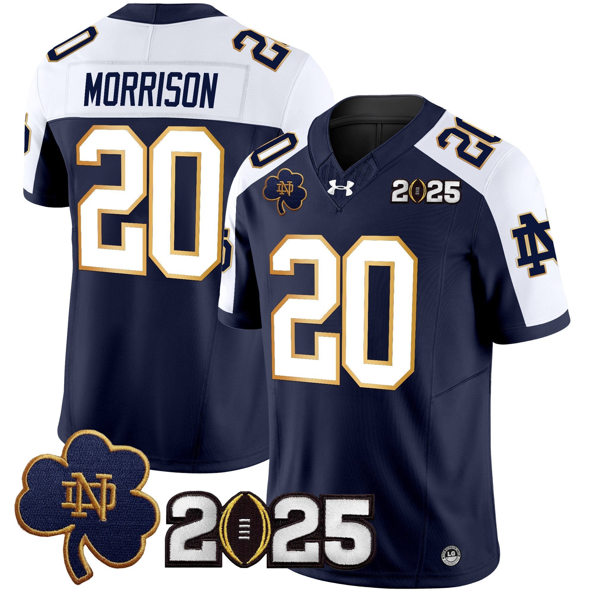 Men Notre Dame Fighting Irish 2025 CFP Final Patch Vapor Limited Jersey - All Stitched