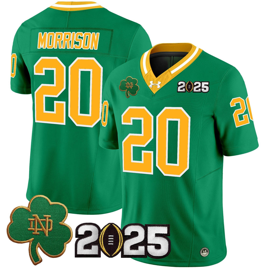 Men Notre Dame Fighting Irish 2025 CFP Final Patch Vapor Limited Jersey - All Stitched