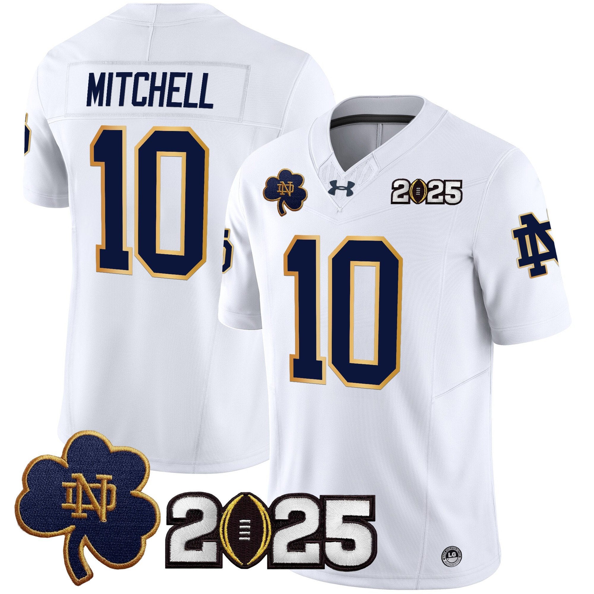 Men Notre Dame Fighting Irish 2025 CFP Final Patch Vapor Limited Jersey - All Stitched