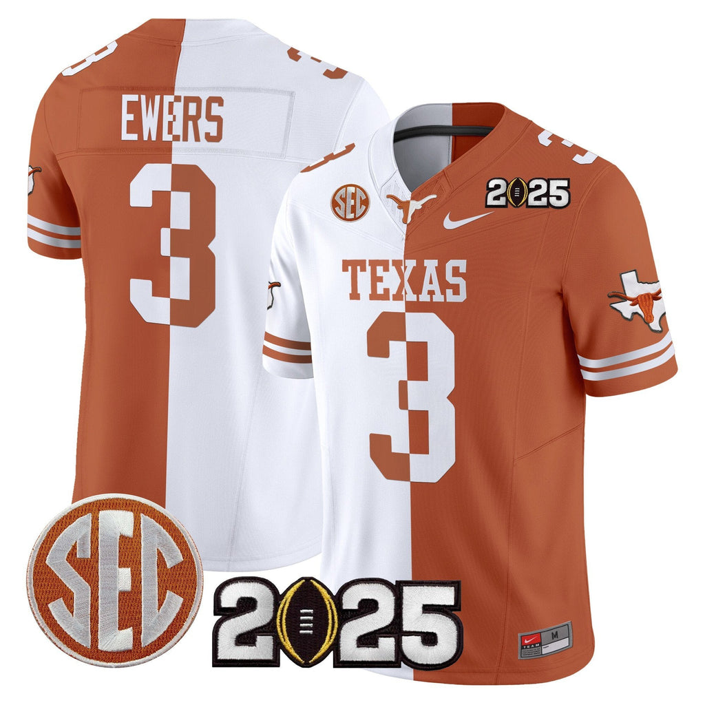 Men Texas Longhorns 2025 CFP Final Patch Vapor Limited Jersey - All Stitched