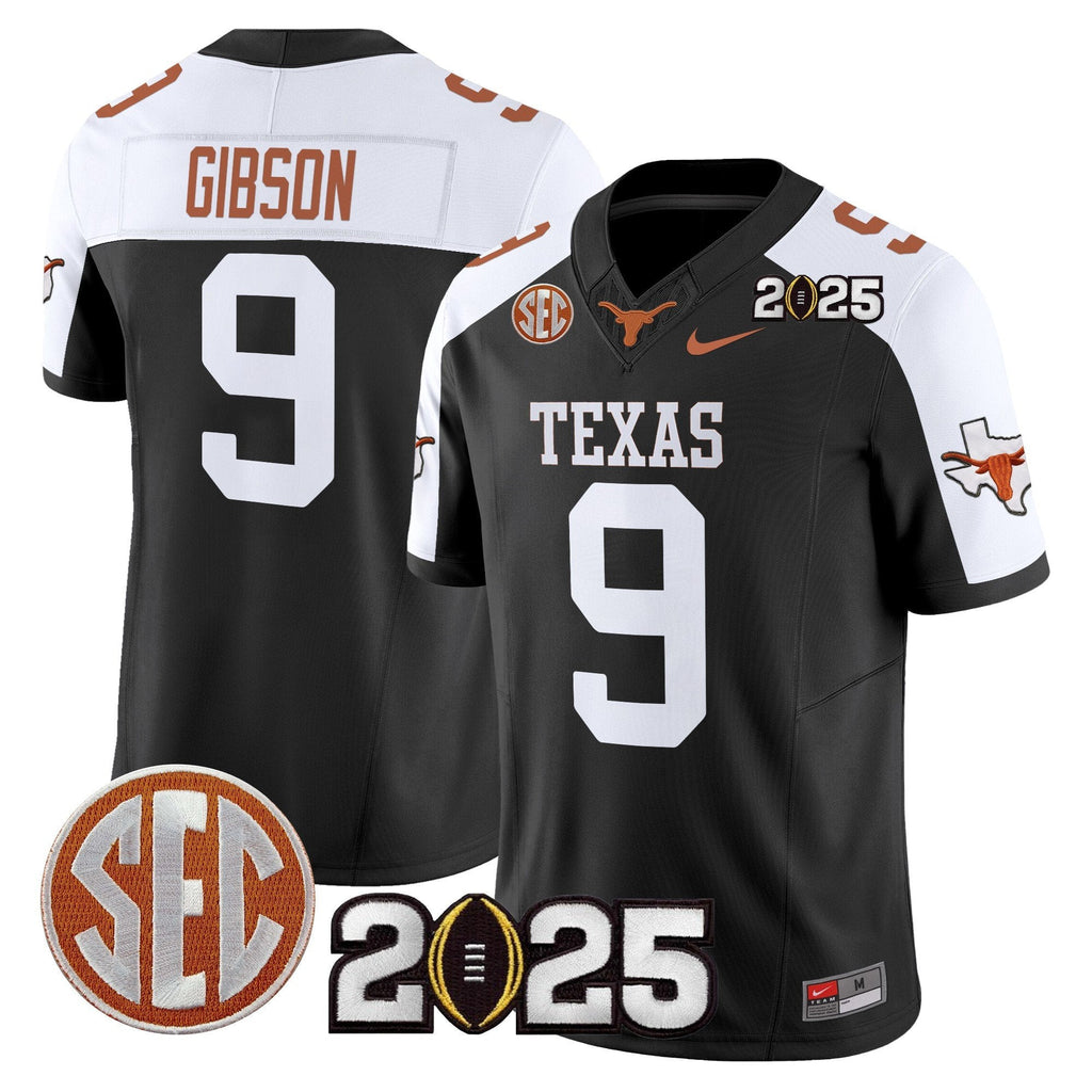Men Texas Longhorns 2025 CFP Final Patch Vapor Limited Jersey - All Stitched