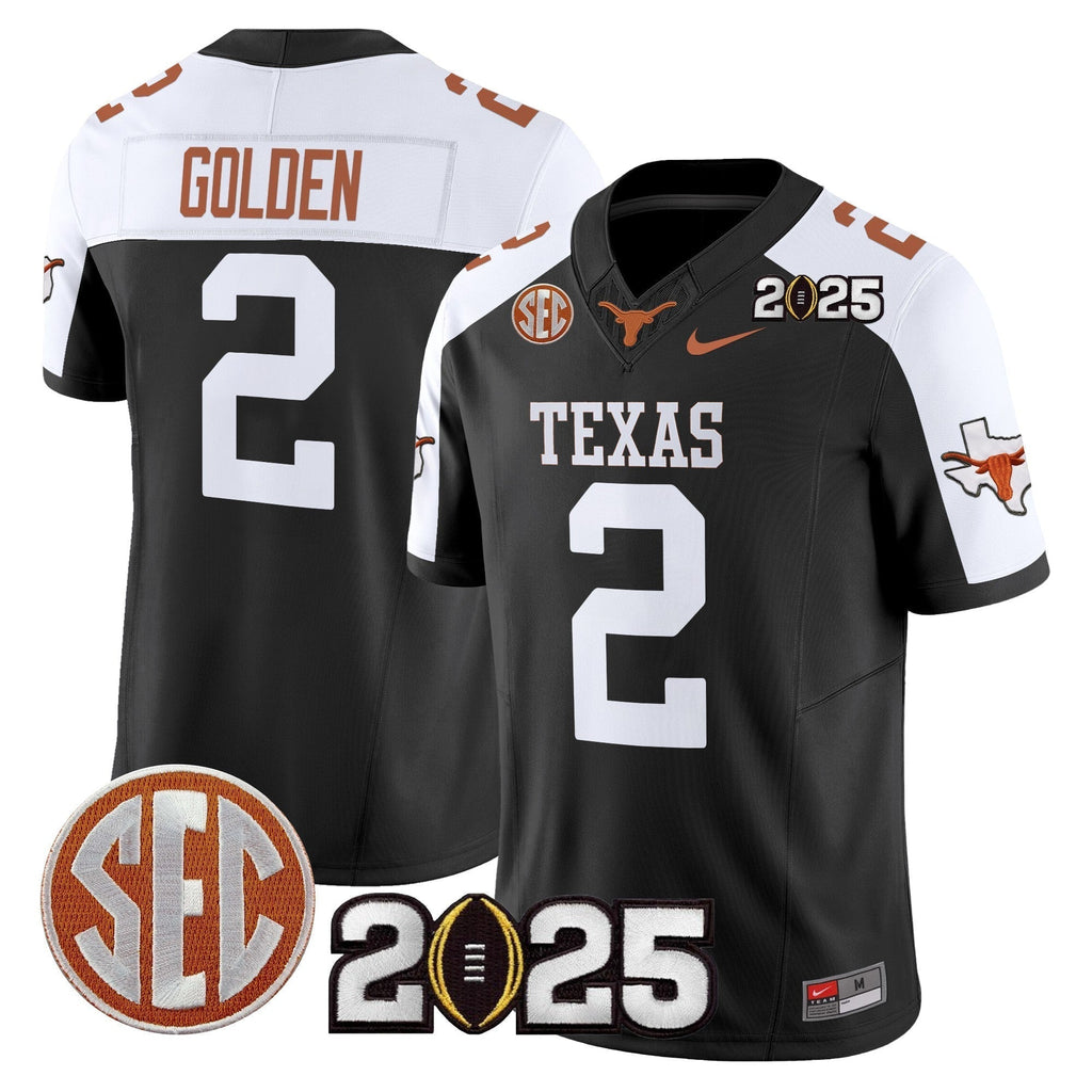 Men Texas Longhorns 2025 CFP Final Patch Vapor Limited Jersey - All Stitched