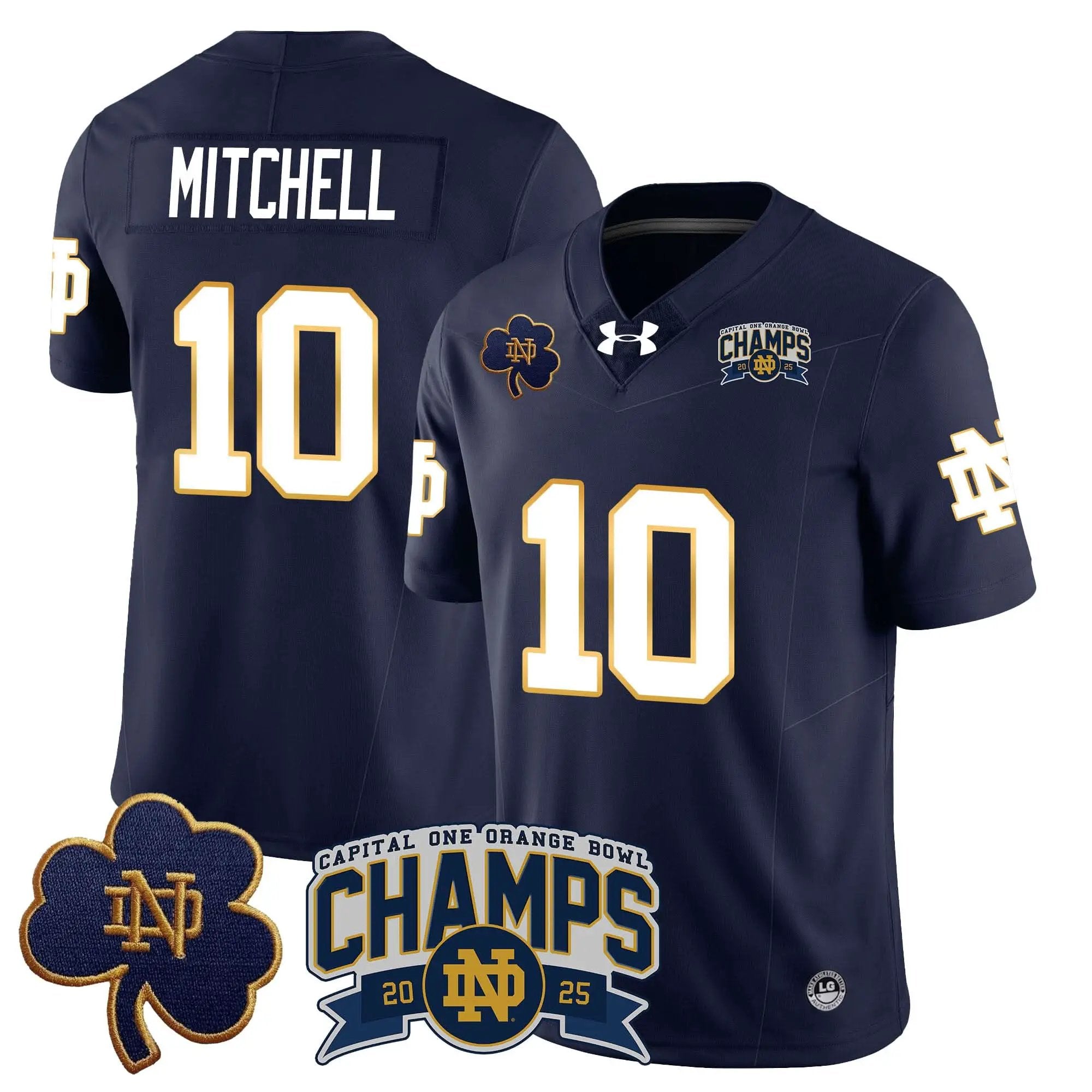 Men Notre Dame Fighting Irish 2025 Orange Bowl Champions Jersey N6 Football