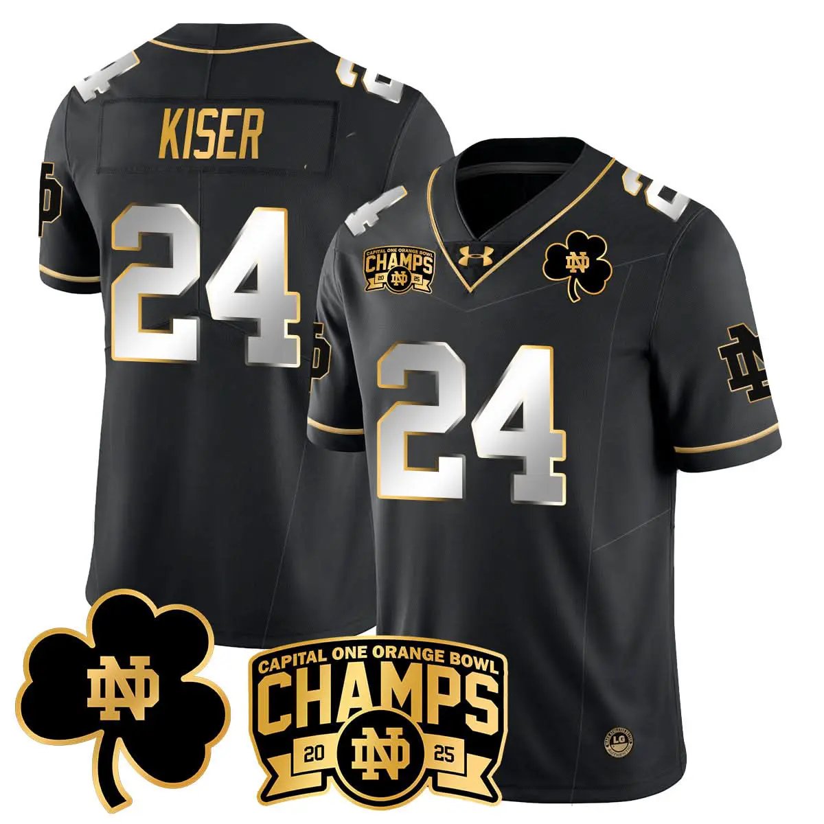 Men Notre Dame Fighting Irish 2025 Orange Bowl Champions Jersey N6 Football