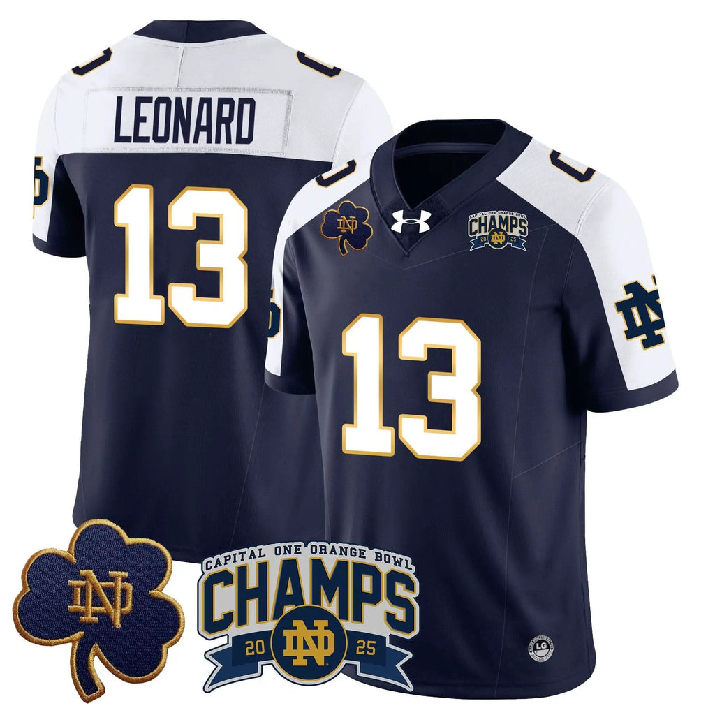 Men Notre Dame Fighting Irish 2025 Orange Bowl Champions Jersey N6 Football