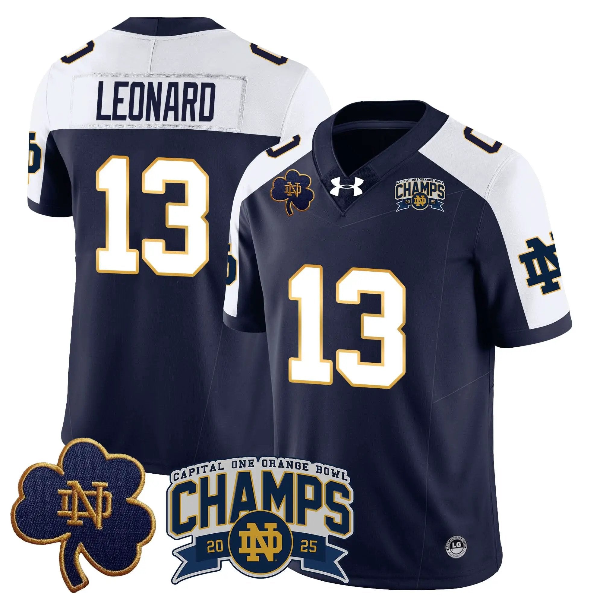 Men Notre Dame Fighting Irish 2025 Orange Bowl Champions Jersey N6 Football