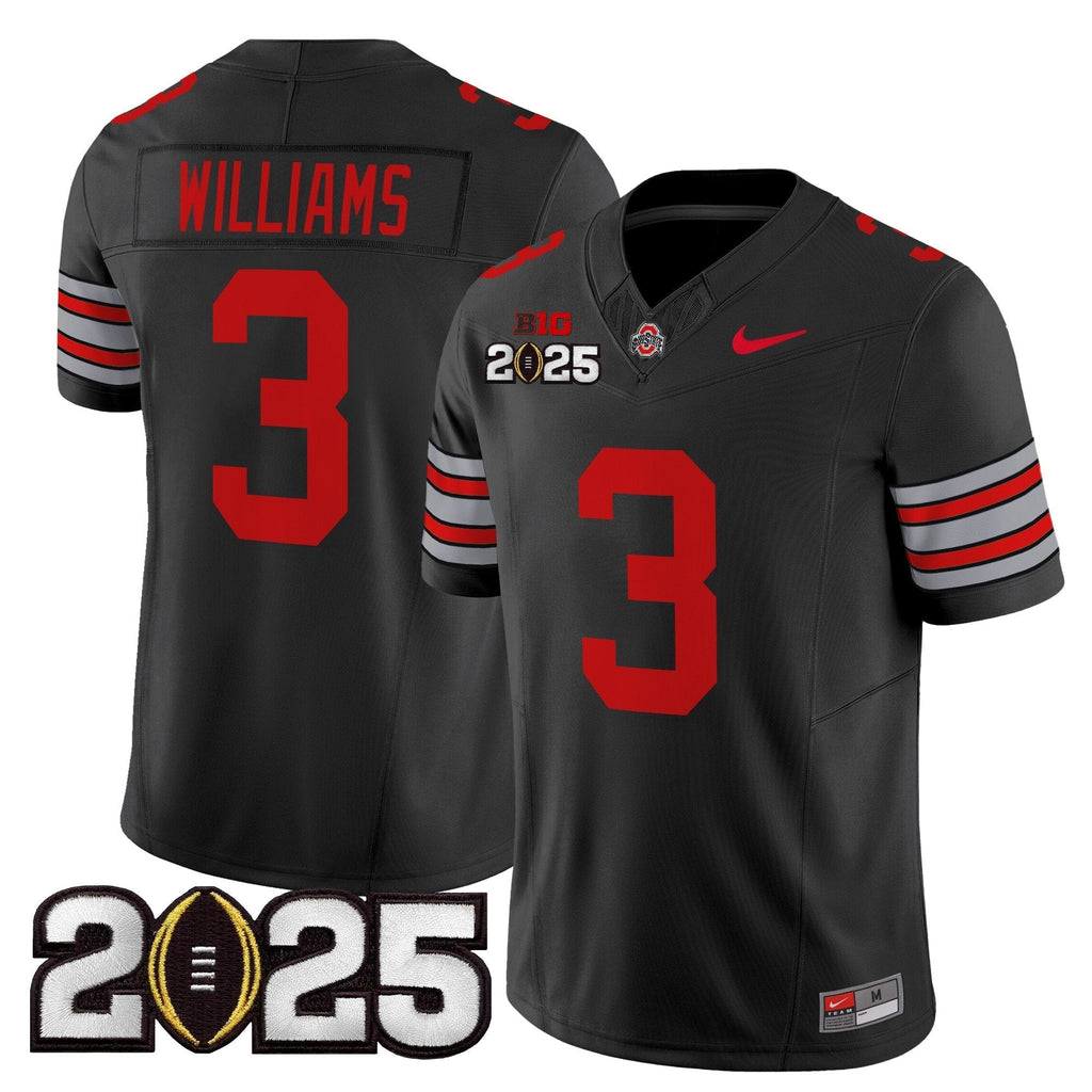Men Ohio State Buckeyes 'Heritage Stripe' 2025 CFP Final Patch Vapor Limited Jersey - All Stitched
