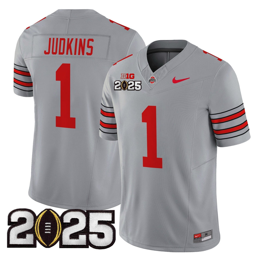 Men Ohio State Buckeyes 'Heritage Stripe' 2025 CFP Final Patch Vapor Limited Jersey - All Stitched