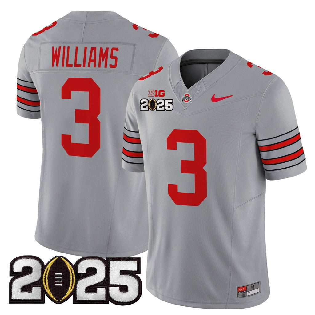Men Ohio State Buckeyes 'Heritage Stripe' 2025 CFP Final Patch Vapor Limited Jersey - All Stitched