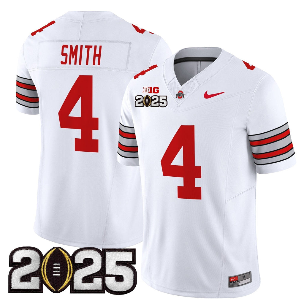Men Ohio State Buckeyes 'Heritage Stripe' 2025 CFP Final Patch Vapor Limited Jersey - All Stitched