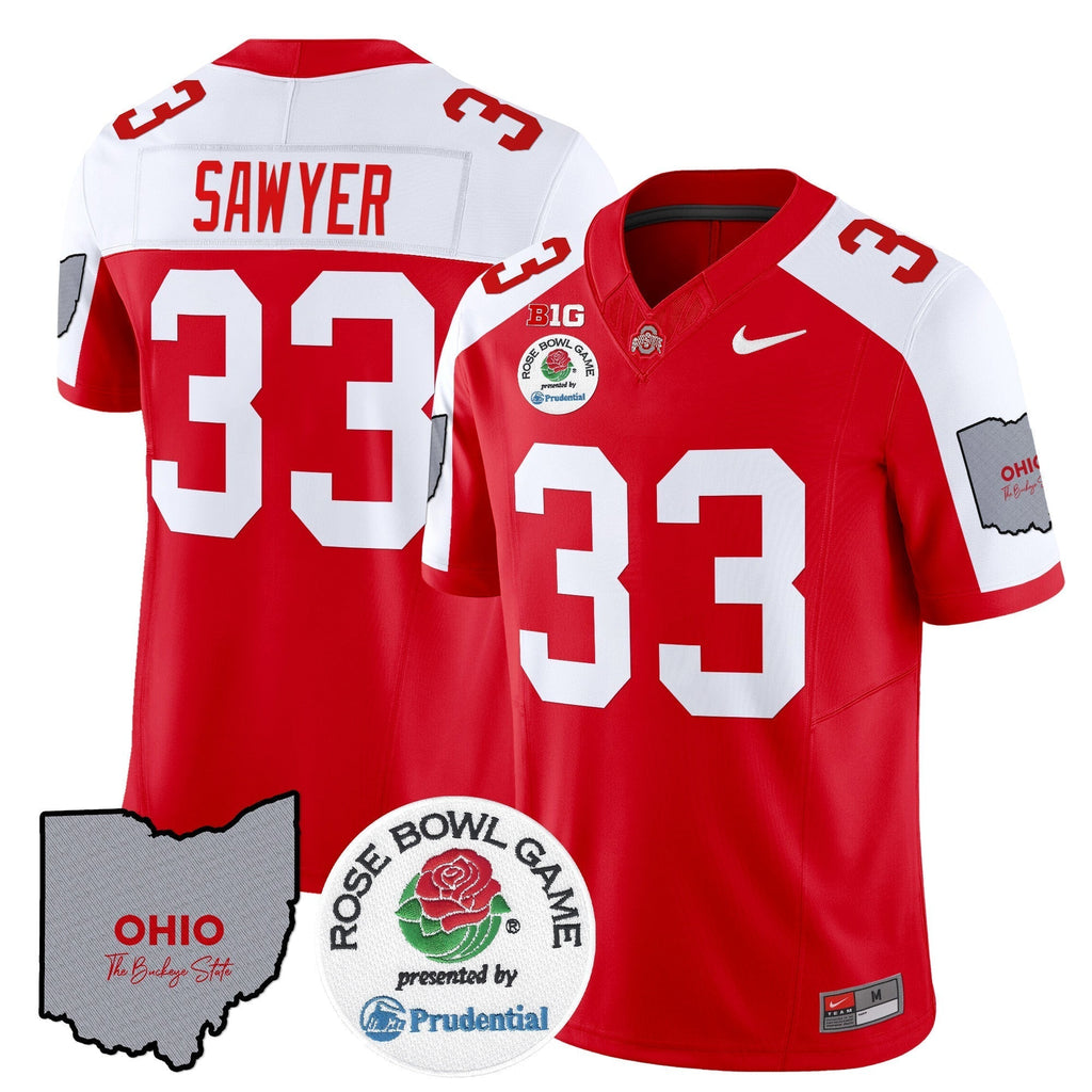 Men Ohio State Buckeyes Rose Bowl Vapor Limited Jersey V2 - All Stitched