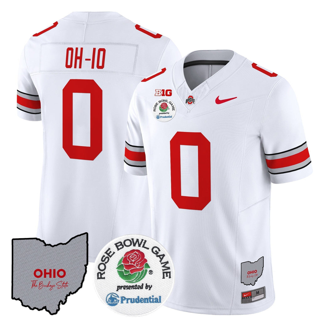 Men Ohio State Buckeyes Rose Bowl Vapor Limited Jersey V2 - All Stitched