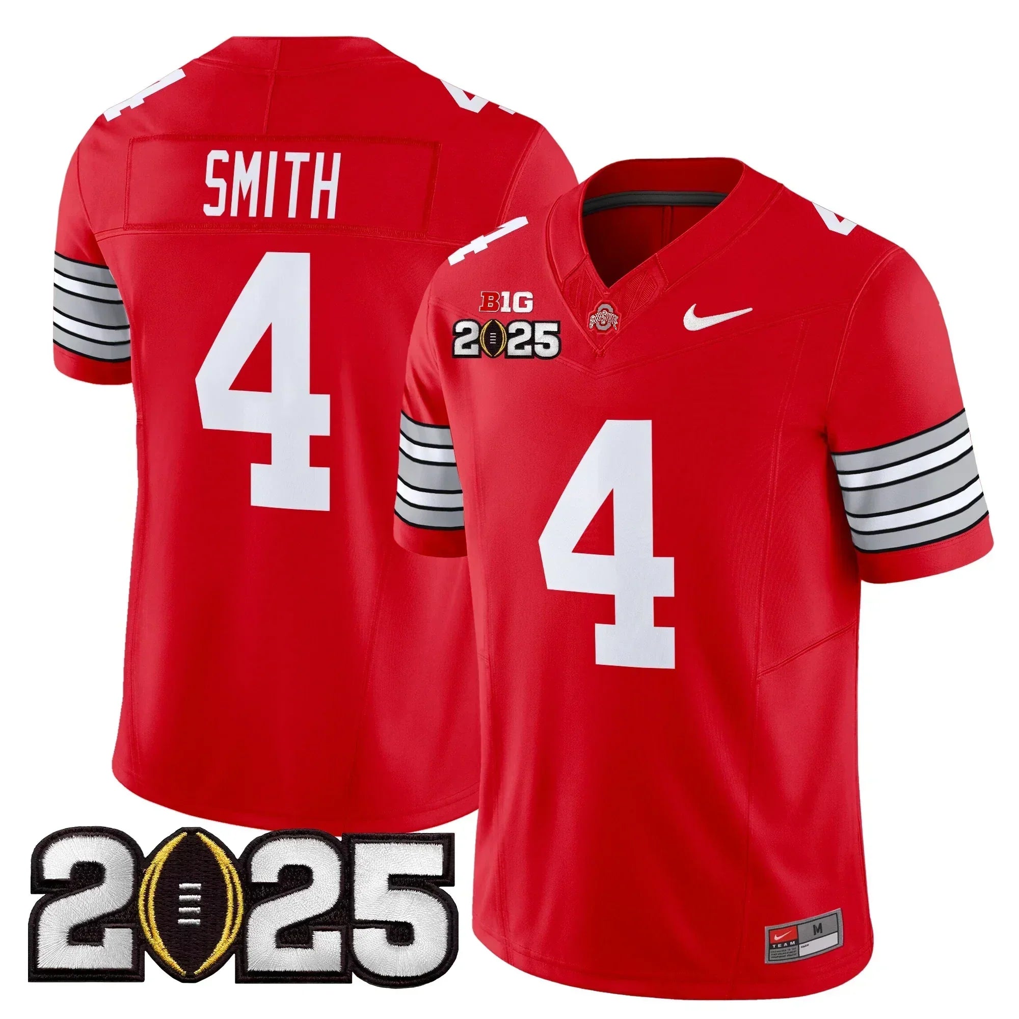Men Ohio State Buckeyes Jeremiah Smith 2025 Patch Jersey - All Stitched